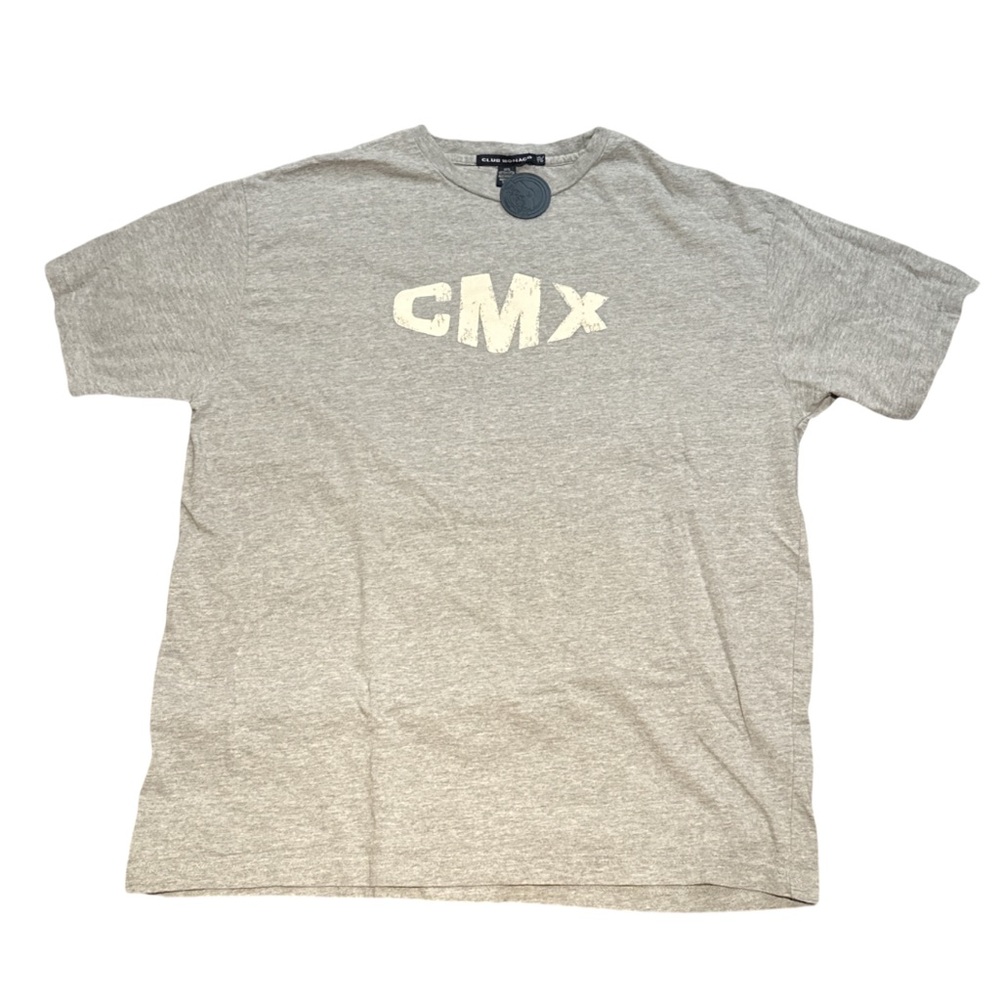 VINTAGE CLUB MONACO grey and white CMX graphic tee, size